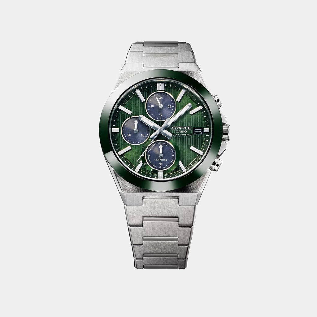 Edifice Men Quartz Green Dial Analog Stainless Steel Watch ED681