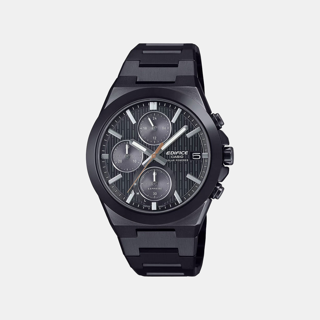 Edifice Men Quartz Black Dial Chronograph Stainless Steel Watch ED682