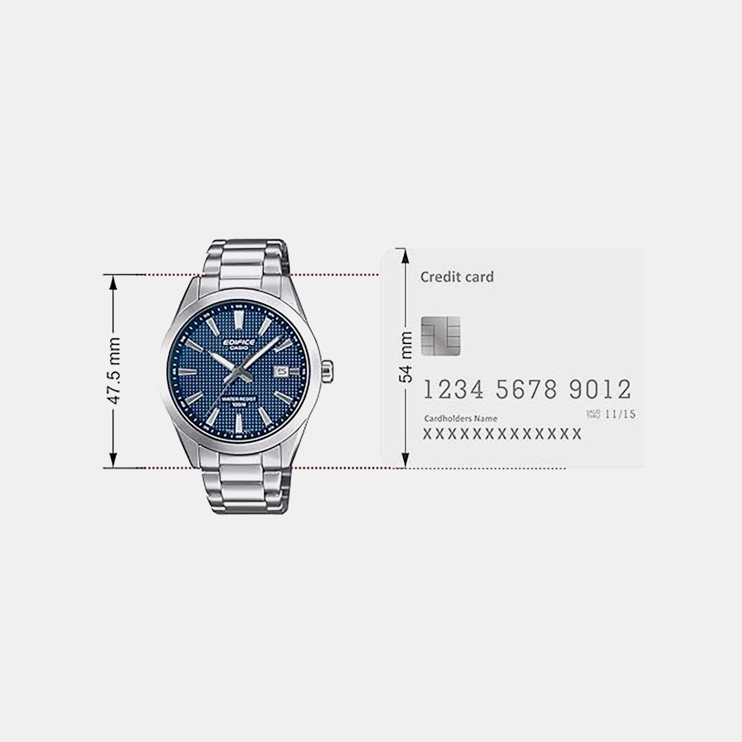 Edifice Men Quartz Blue Dial Analog Stainless Steel Watch ED684