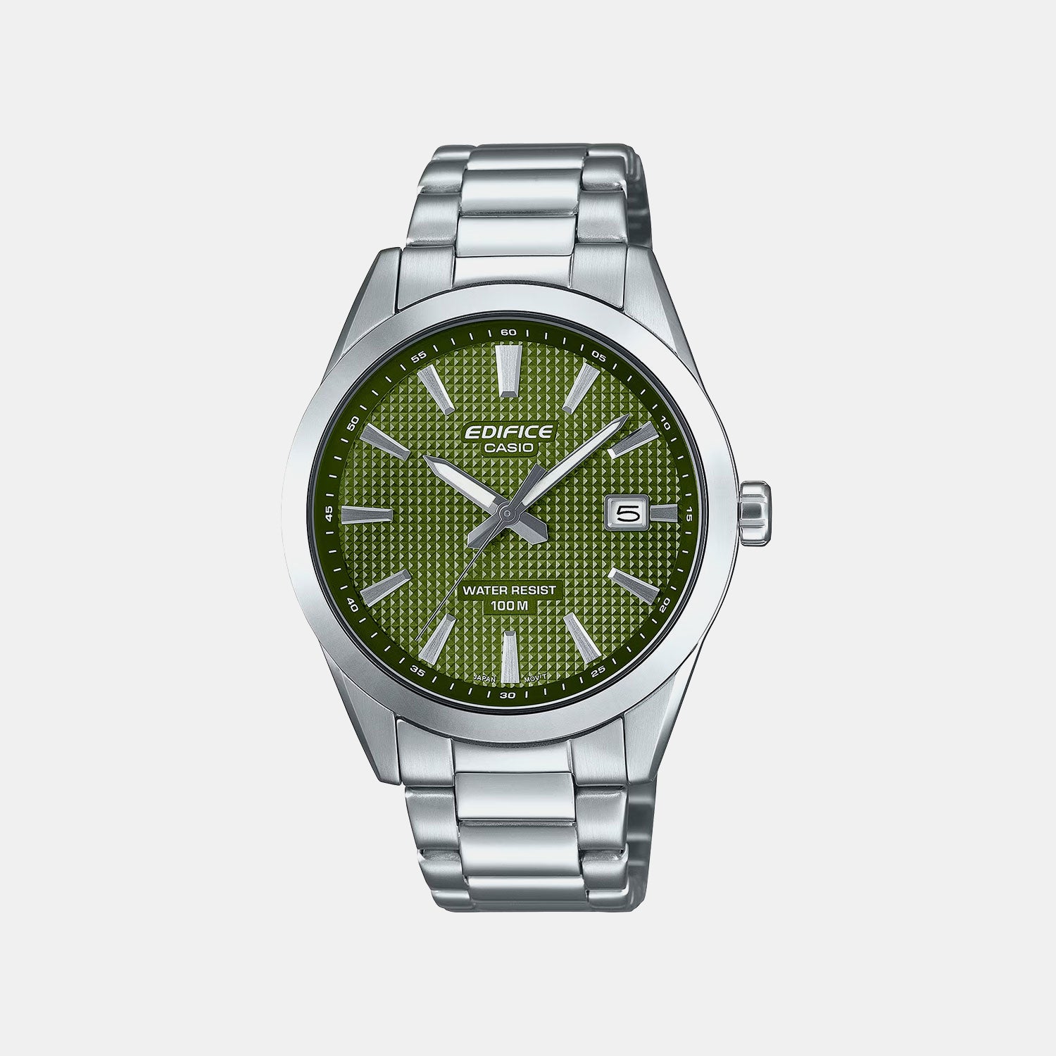 Edifice Men Quartz Green Dial Analog Stainless Steel Watch ED685 EFV-160D-3AVDF