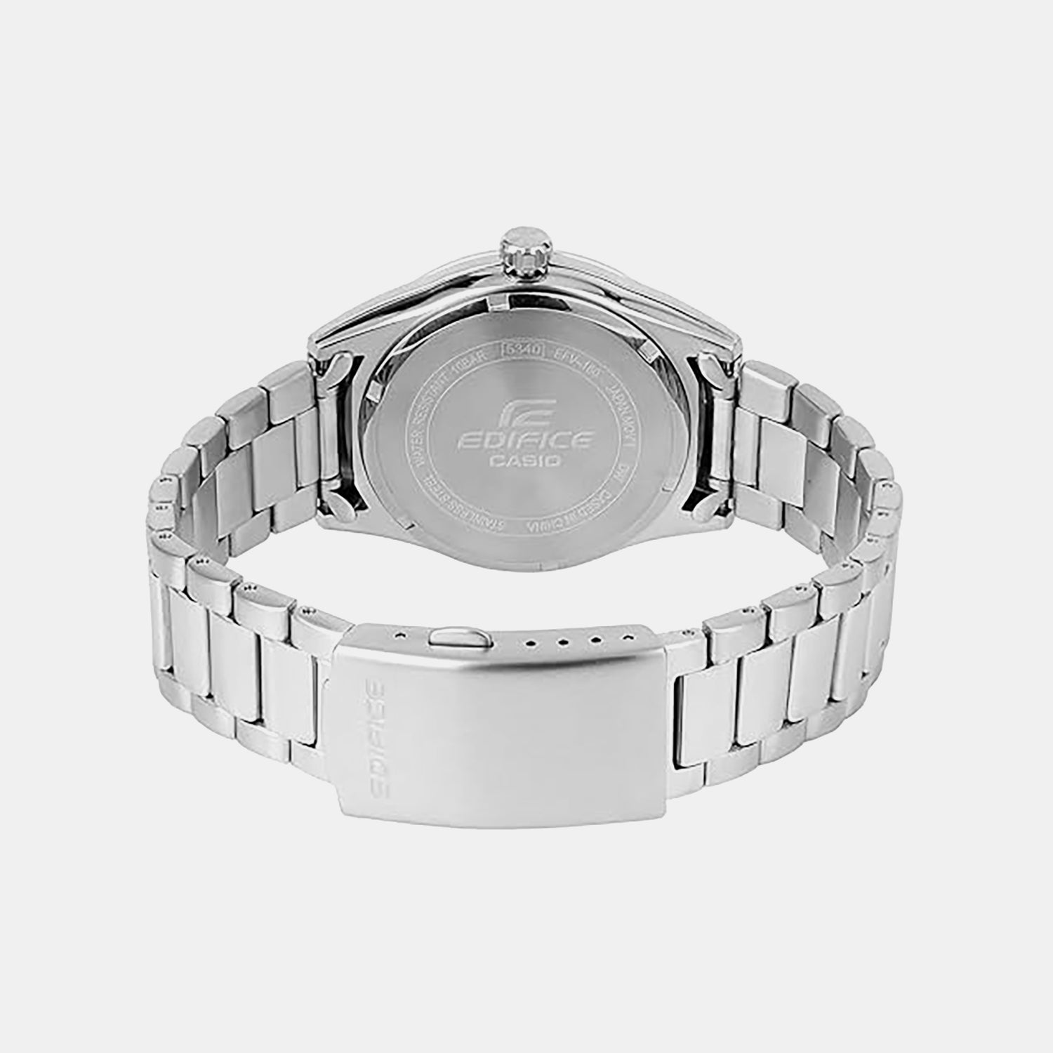 Edifice Men Quartz White Dial Analog Stainless Steel Watch ED686