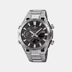Edifice Men Solar Black Dial Analog-Digital Stainless Steel Watch ED691