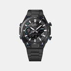 Edifice Men Solar Black Dial Chronograph Stainless Steel Watch ED693