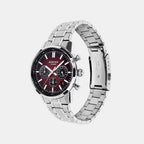 Edifice Men Quartz Maroon Dial Chronograph Stainless Steel Watch ED695