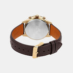 Edifice Men Quartz Brown Dial Analog Leather Watch ED696