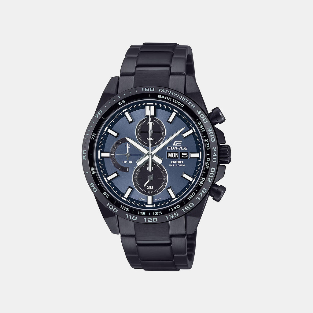 Edifice Men Quartz Blue Dial Analog Stainless Steel Watch ED698
