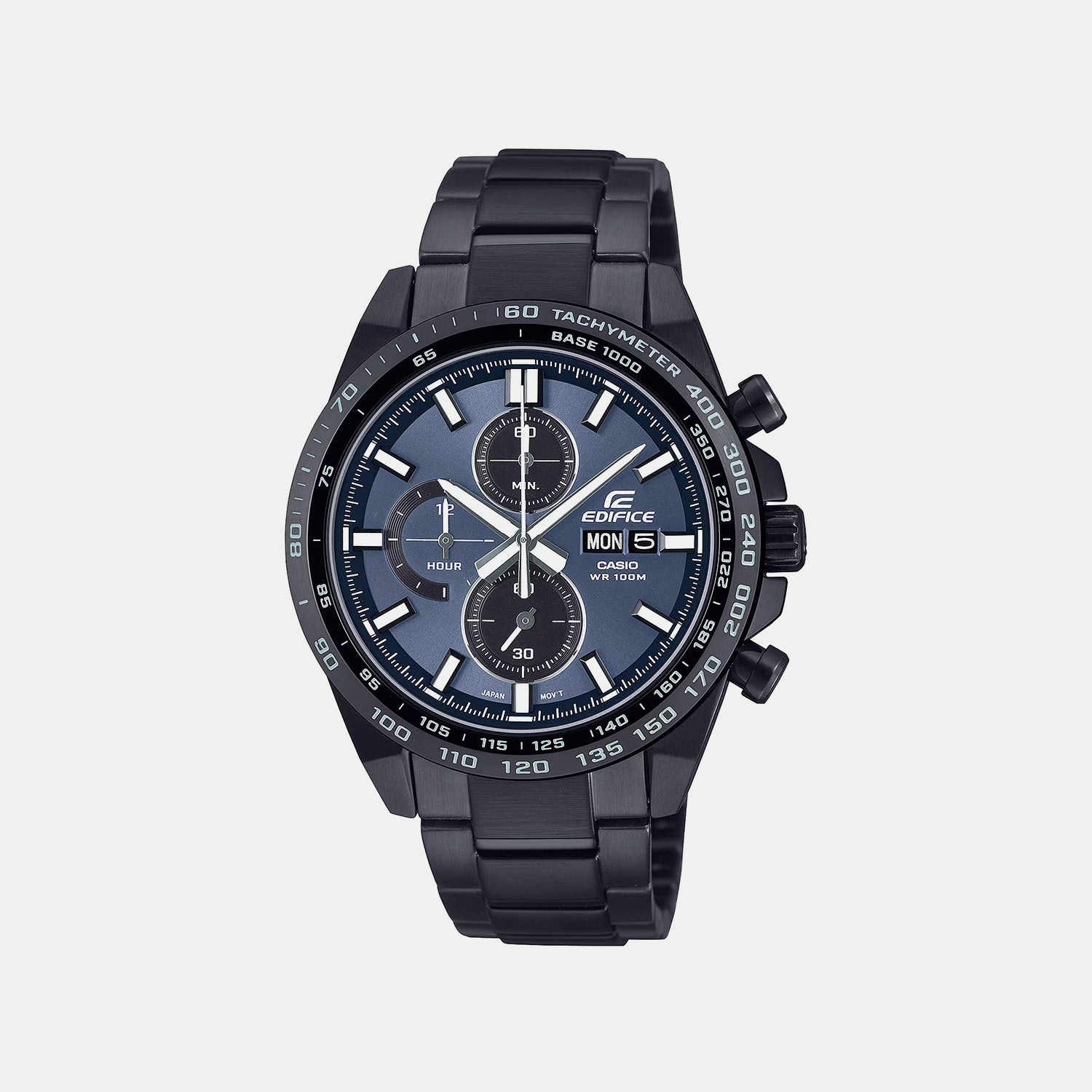 Edifice Men Quartz Blue Dial Analog Stainless Steel Watch ED698
