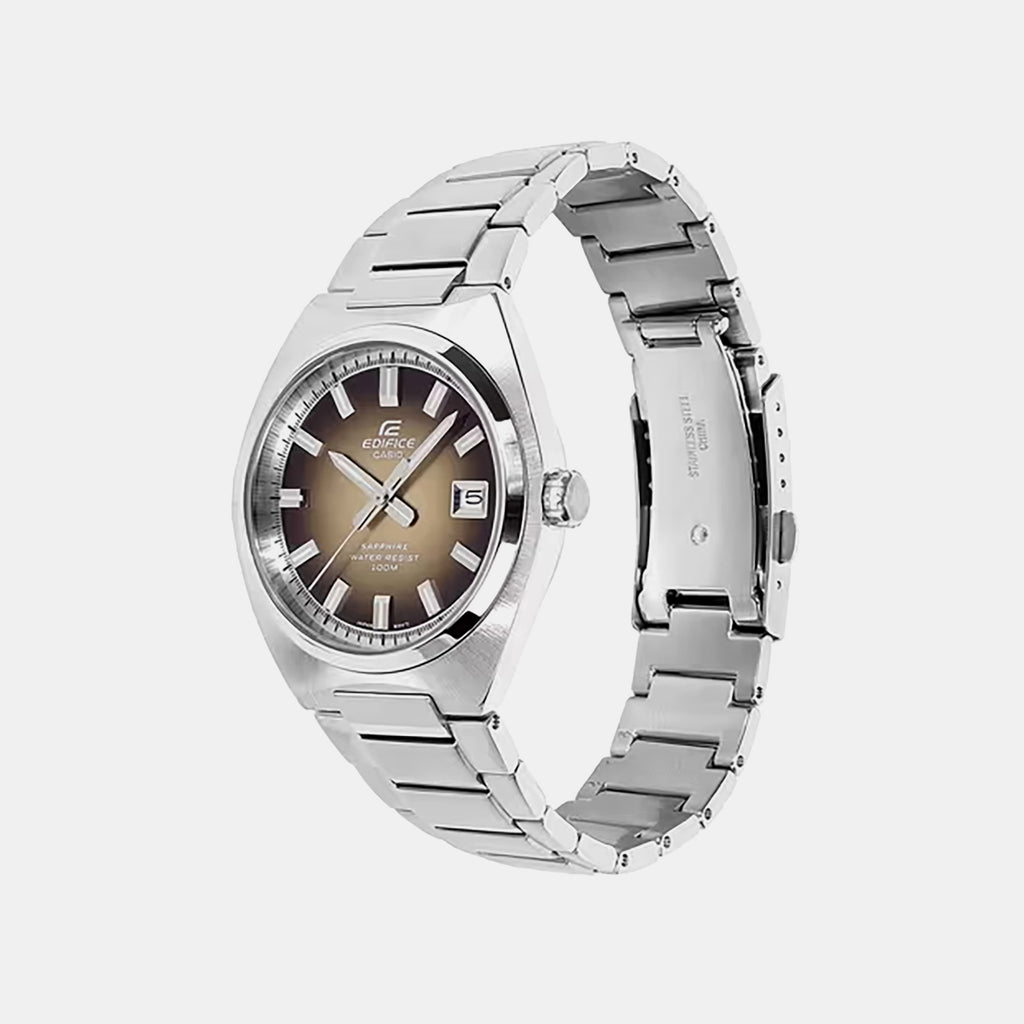 Edifice Men Quartz Brown Dial Analog Stainless Steel Watch ED700