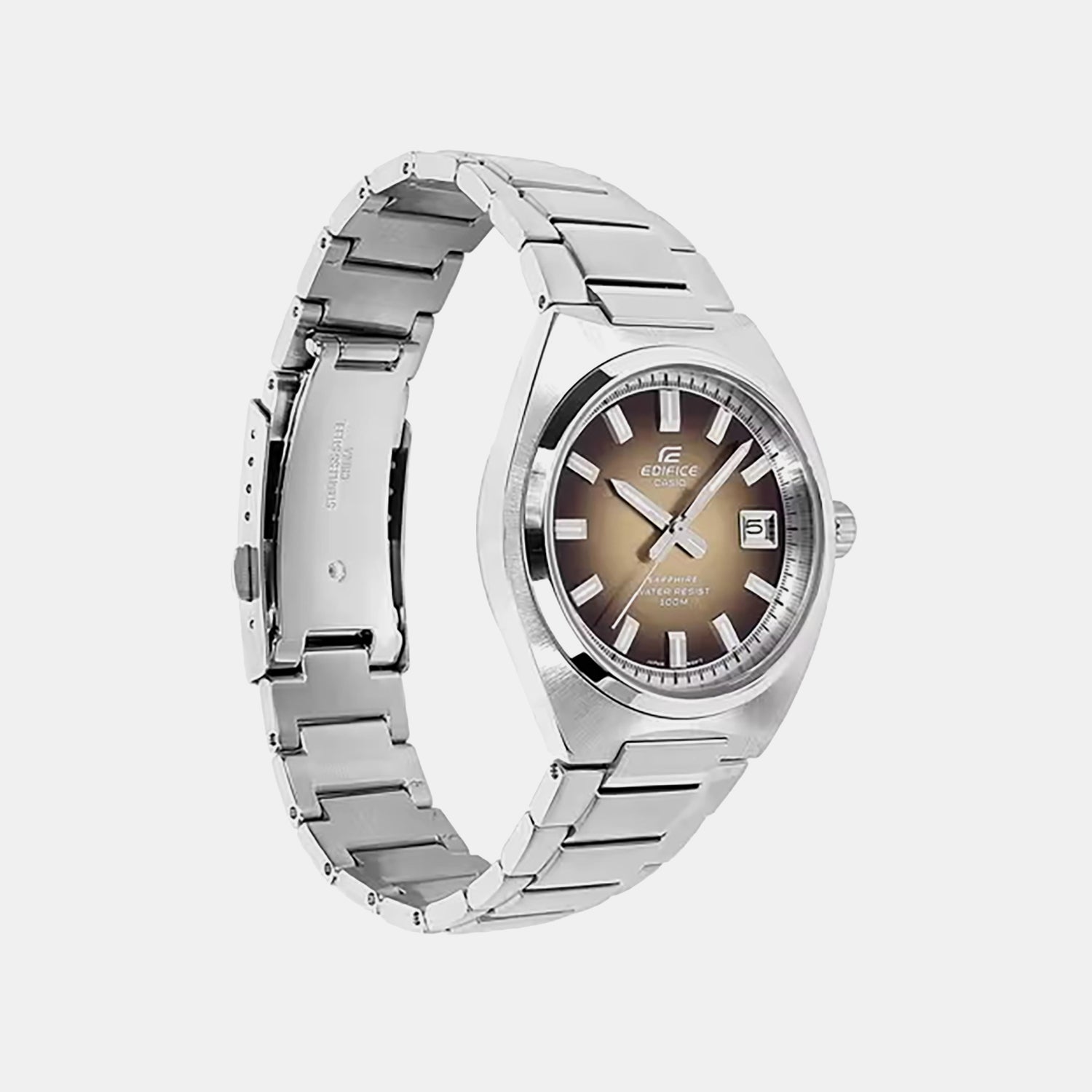 Edifice Men Quartz Brown Dial Analog Stainless Steel Watch ED700
