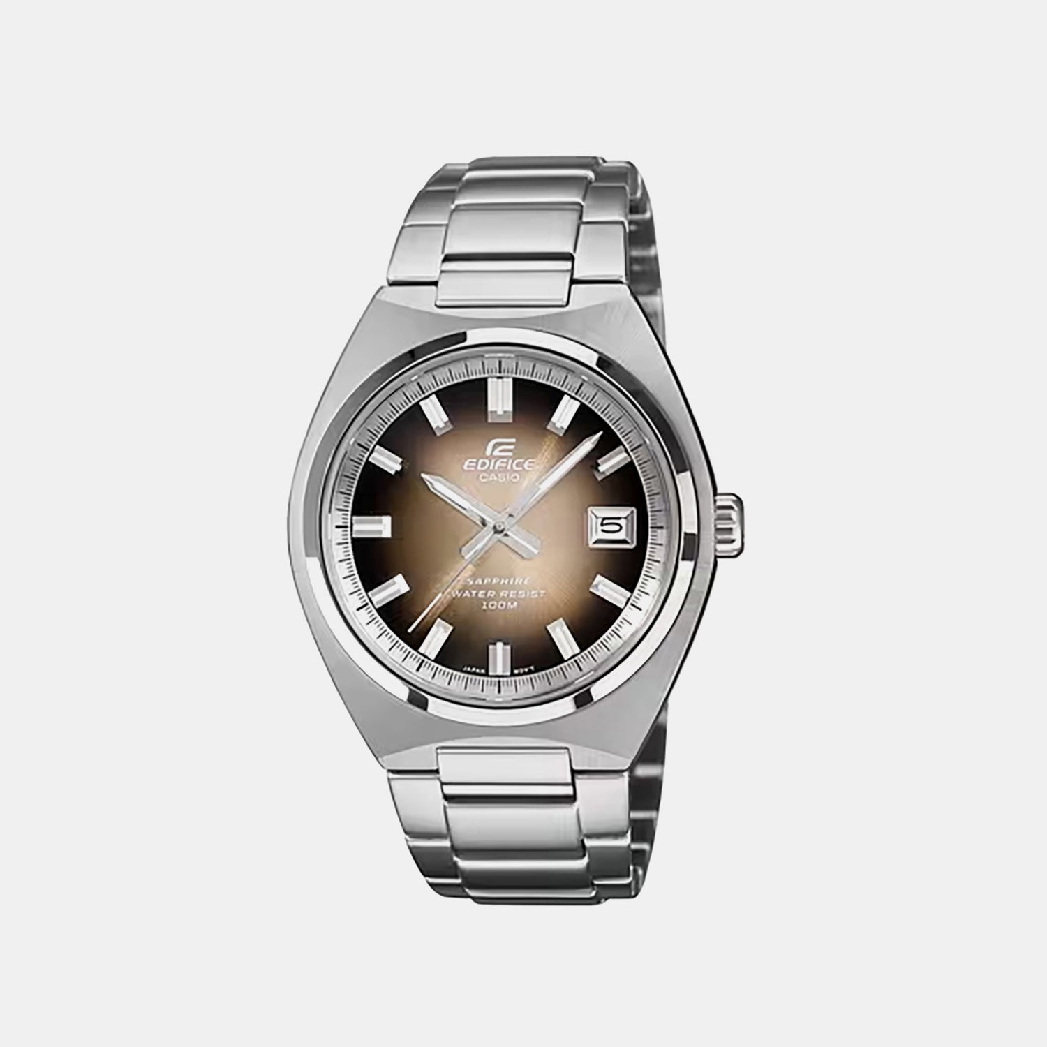 Edifice Men Quartz Brown Dial Analog Stainless Steel Watch ED700