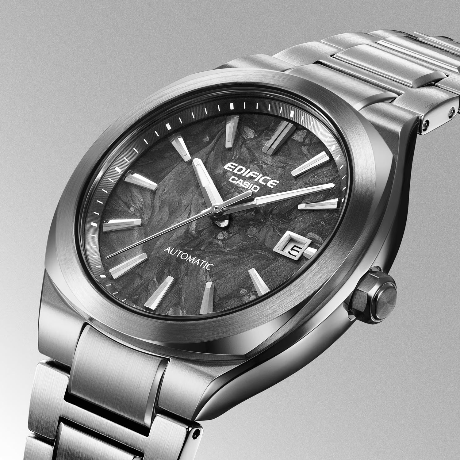 Edifice Men Quartz Black Dial Analog Stainless Steel Watch ED704