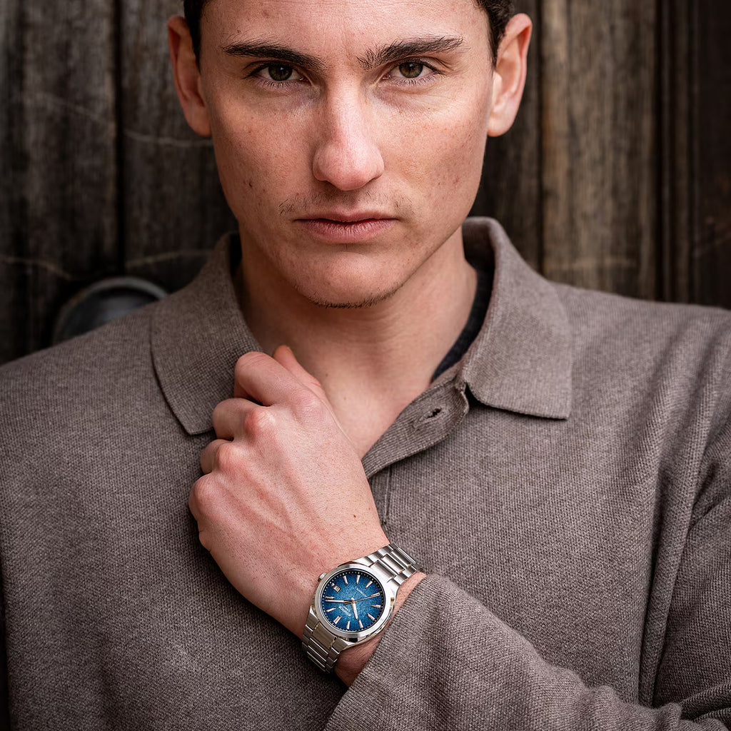 Edifice Men Quartz Blue Dial Analog Stainless Steel Watch ED705