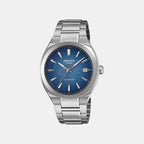 Edifice Men Quartz Blue Dial Analog Stainless Steel Watch ED705