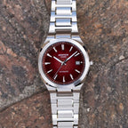 Edifice Men Quartz Red Dial Analog Stainless Steel Watch ED706