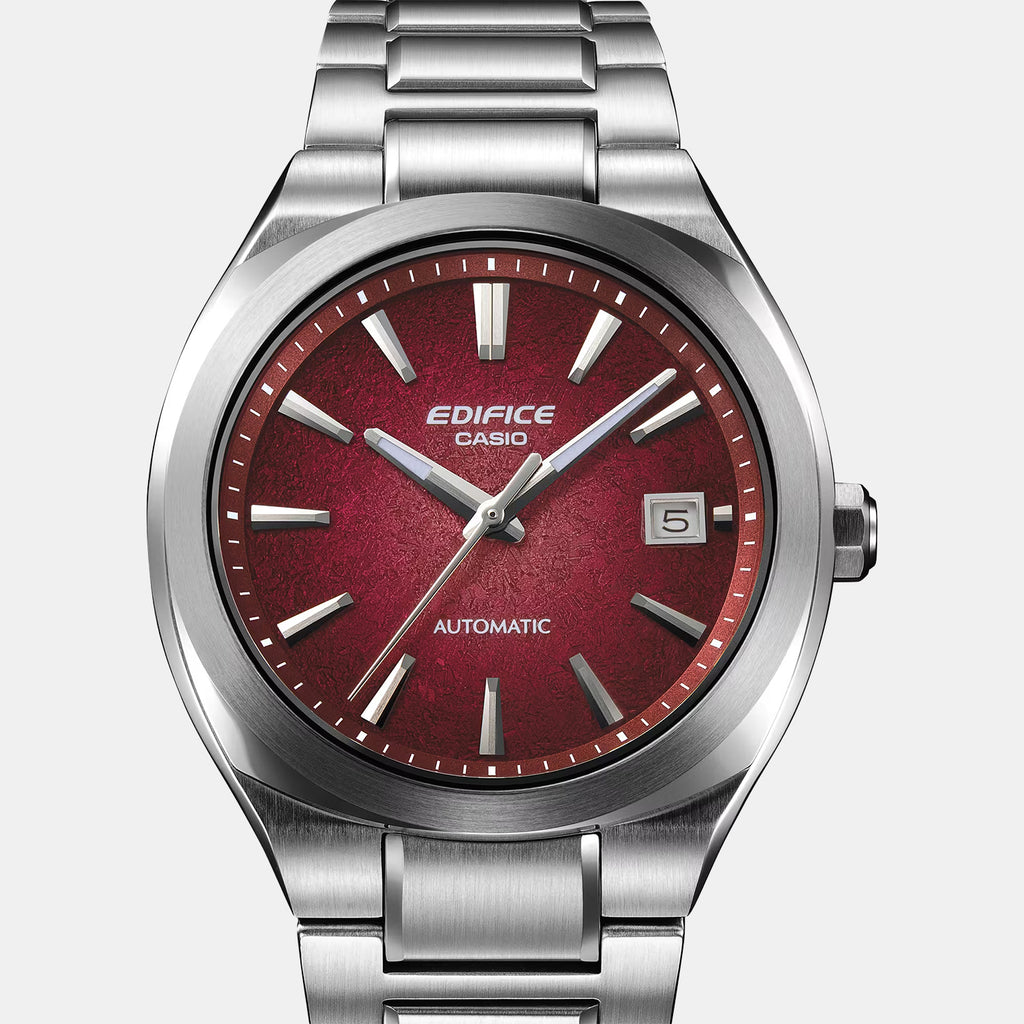 Edifice Men Quartz Red Dial Analog Stainless Steel Watch ED706