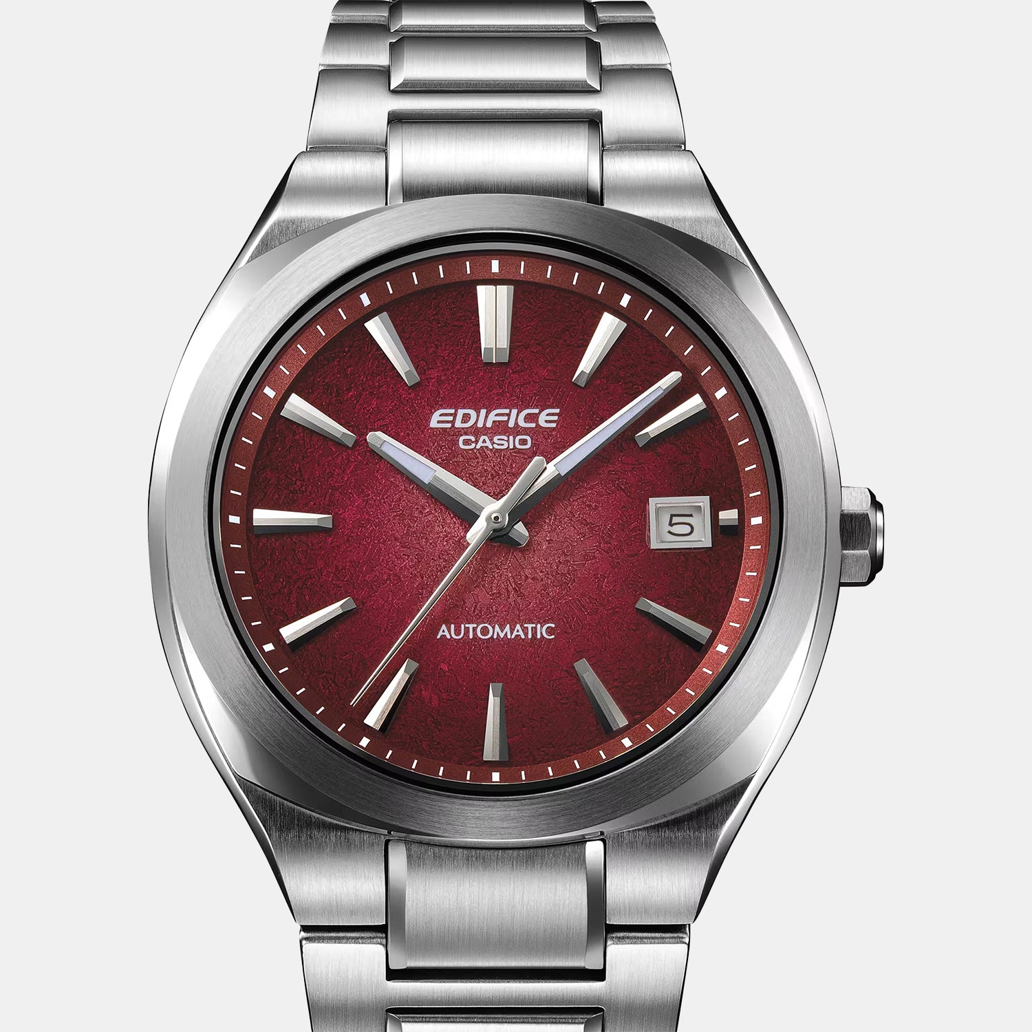 Edifice Men Quartz Red Dial Analog Stainless Steel Watch ED706