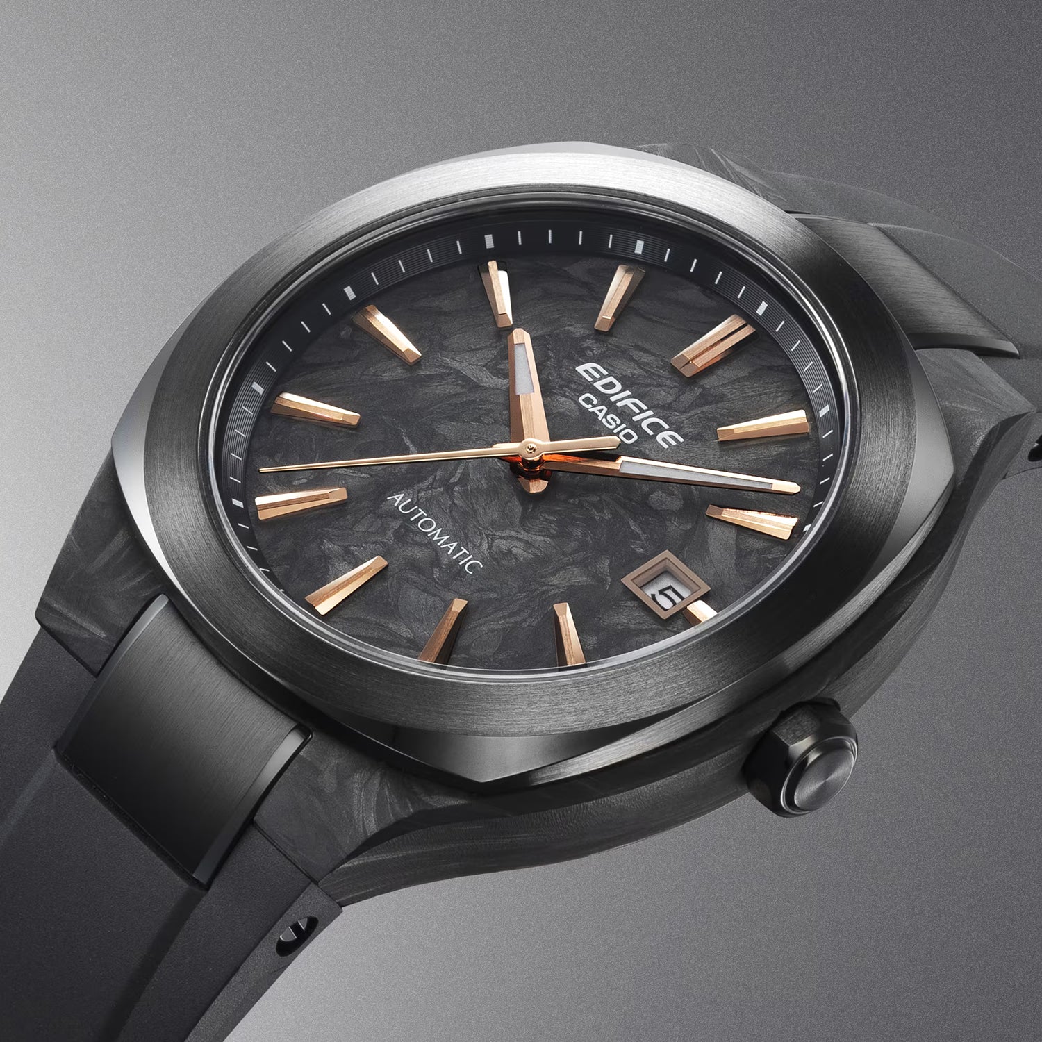 Edifice Men Automatic Black Dial Analog Resin Watch ED708