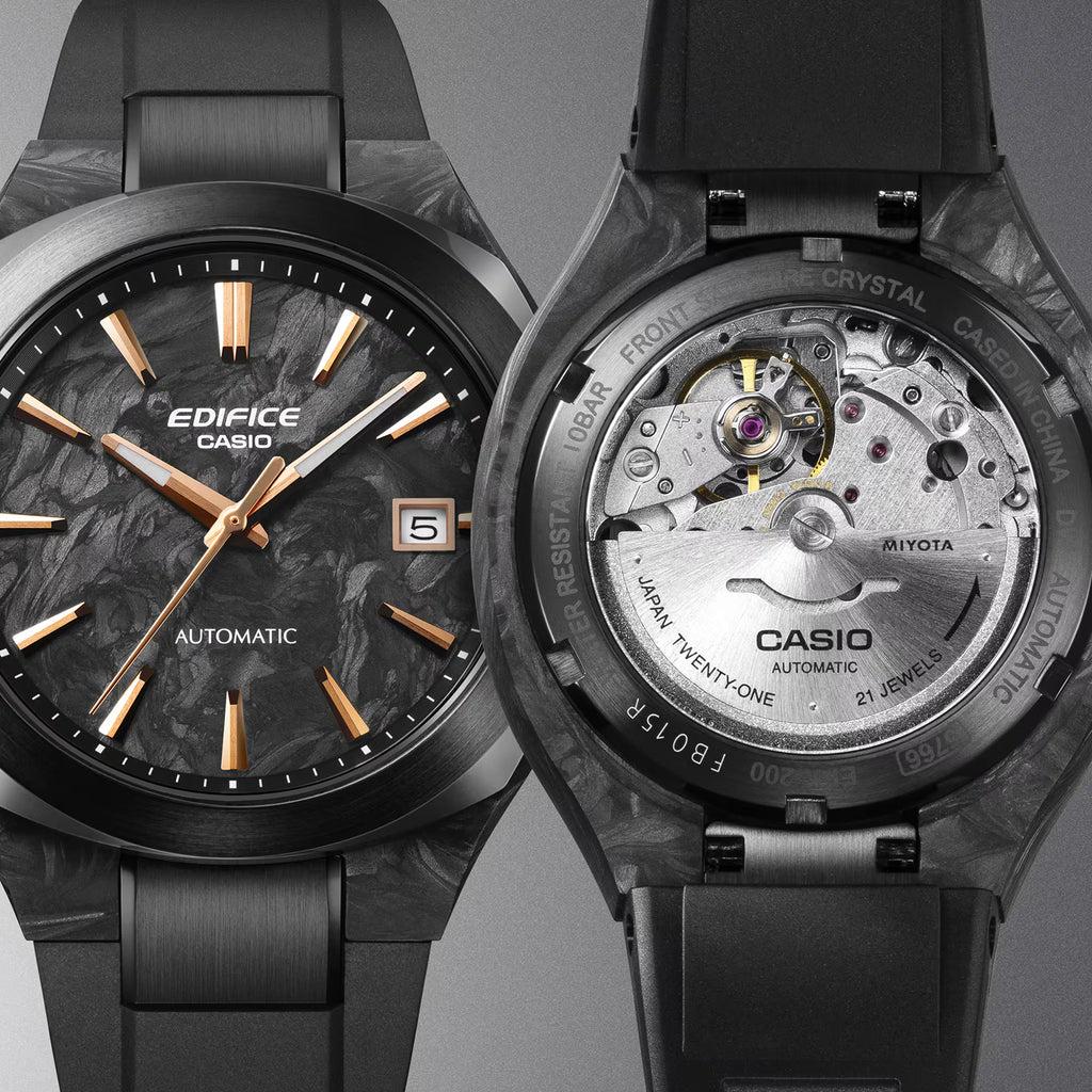 Edifice Men Automatic Black Dial Analog Resin Watch ED708