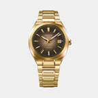 Edifice Men Automatic Brown Dial Analog Stainless Steel Watch ED707