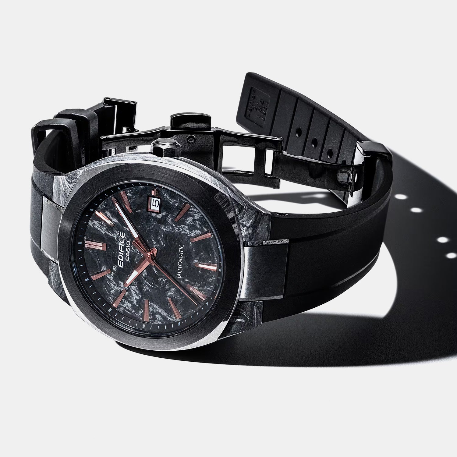 Edifice Men Automatic Black Dial Analog Resin Watch ED708