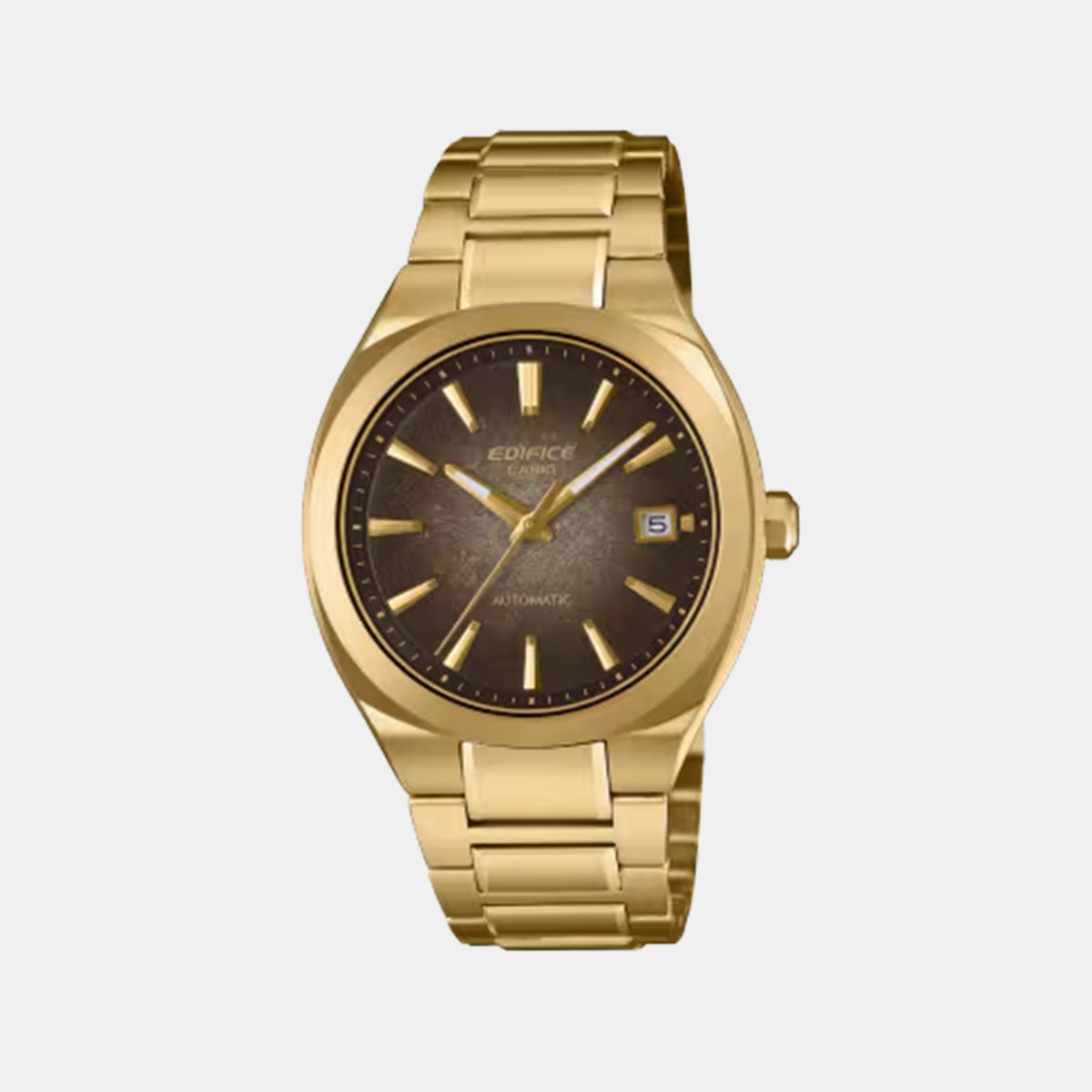 Edifice Men Automatic Brown Dial Analog Stainless Steel Watch ED707