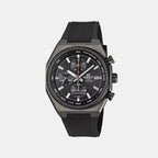 Edifice Men Solar Black Dial Chronograph Resin Watch ED718