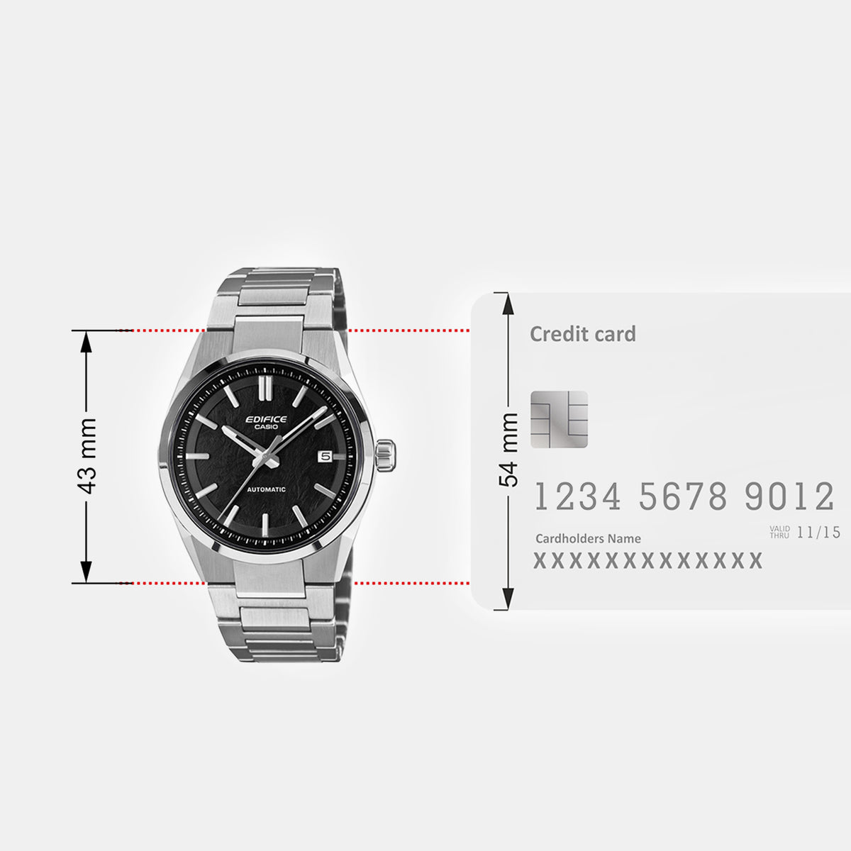 Edifice Men Automatic Black Dial Analog Stainless Steel Watch ED701