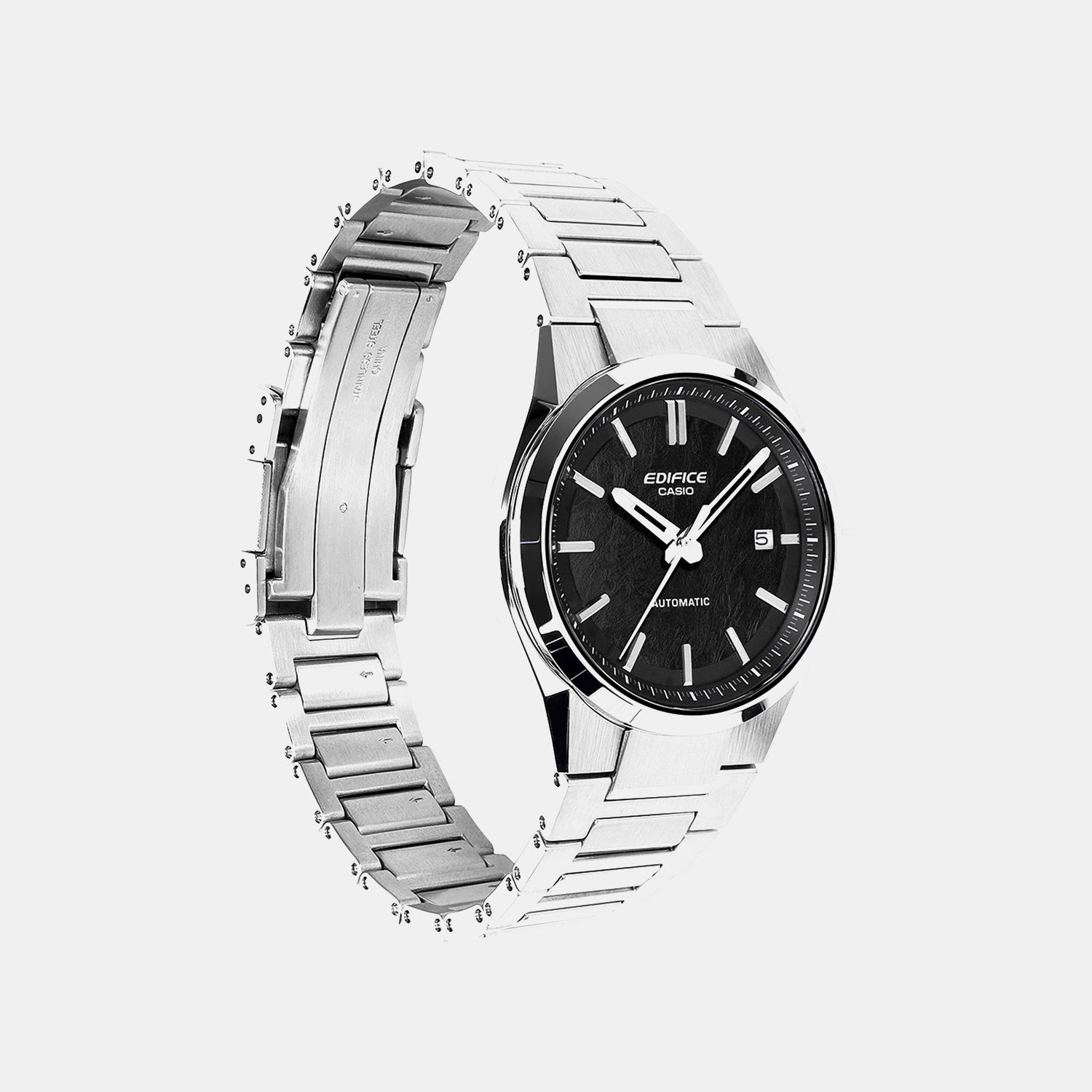 Edifice Men Quartz Black Dial Analog Stainless Steel Watch ED701