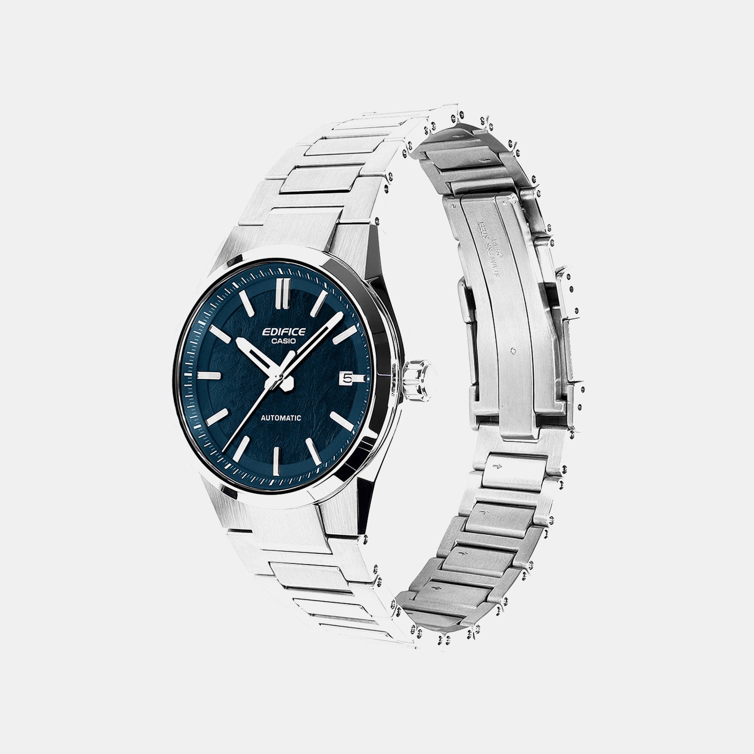 Edifice Men Quartz Blue Dial Analog Stainless Steel Watch ED702