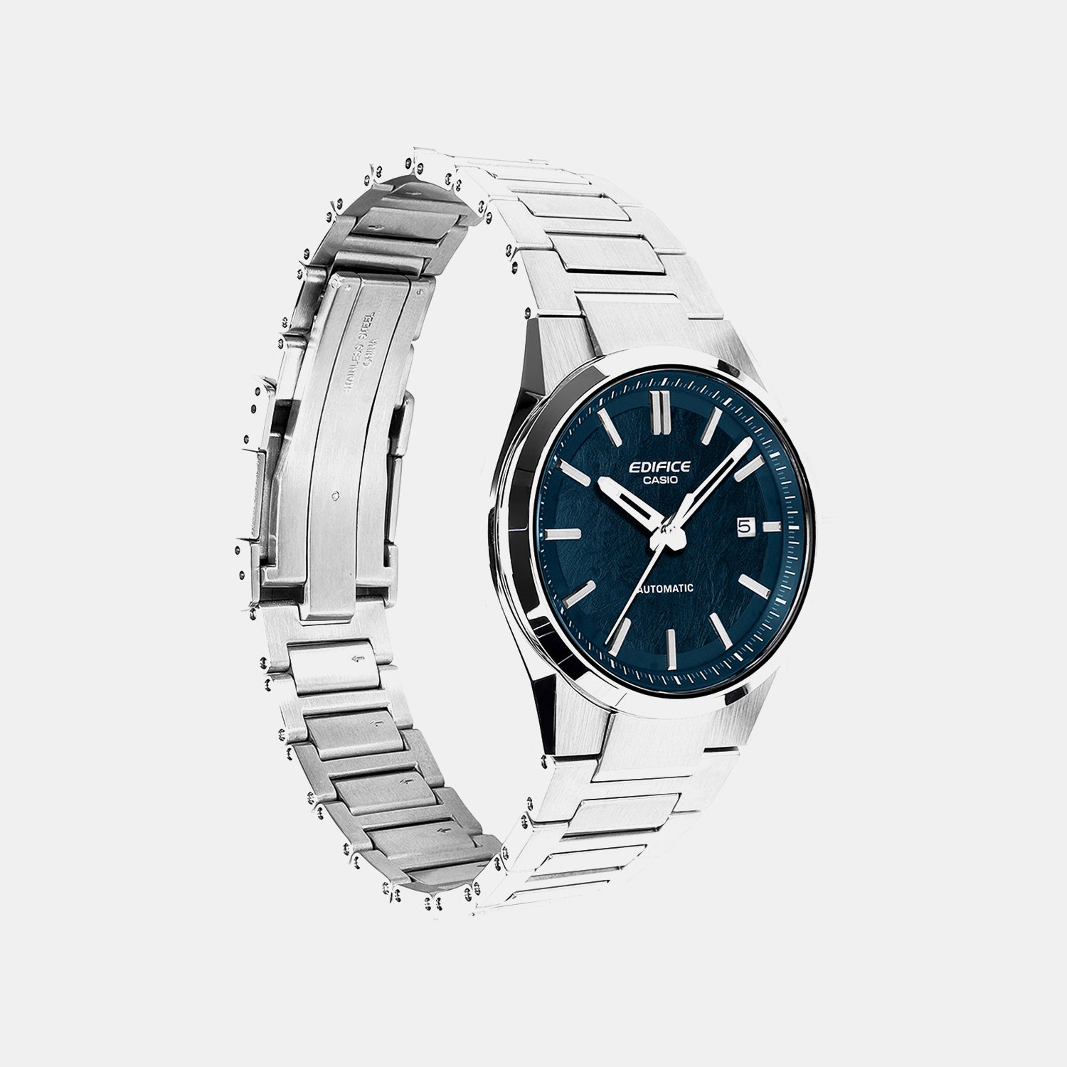 Edifice Men Quartz Blue Dial Analog Stainless Steel Watch ED702