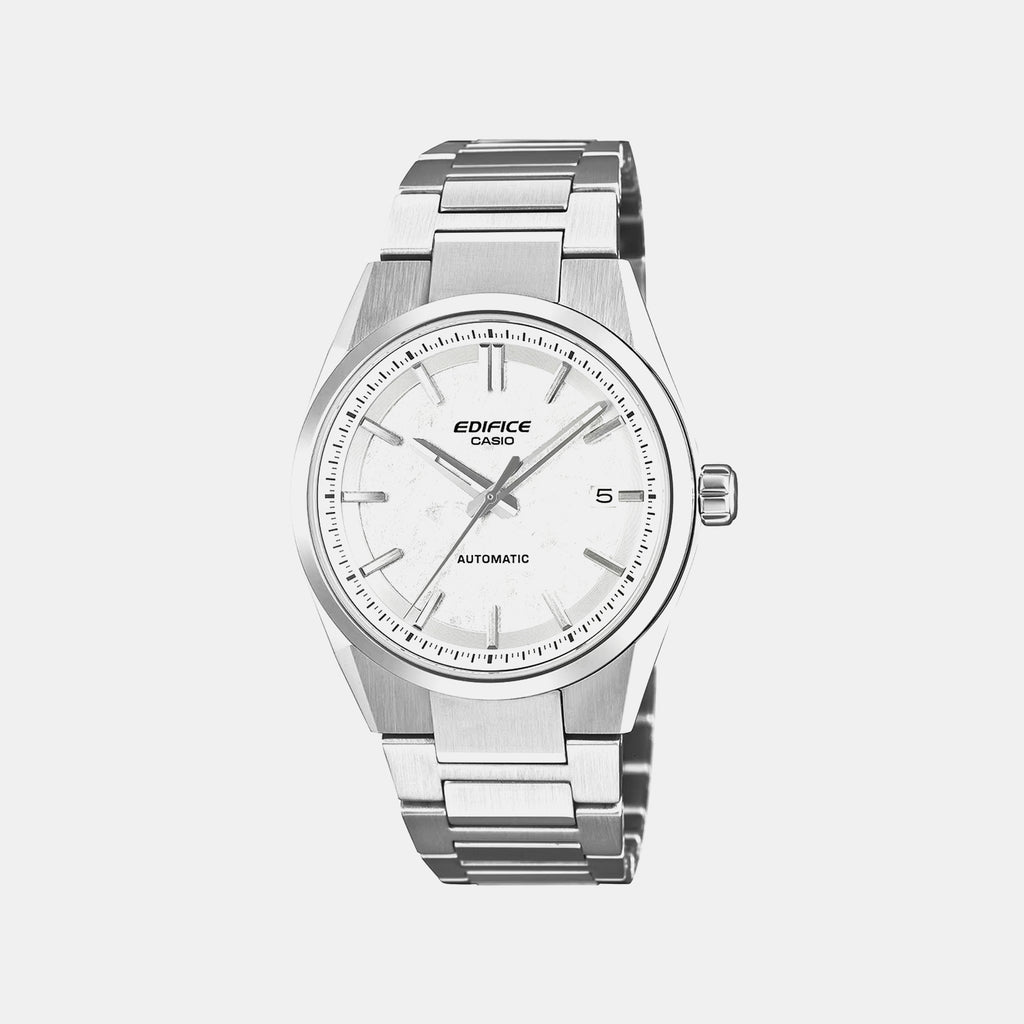 Edifice Men Quartz White Dial Analog Stainless Steel Watch ED703