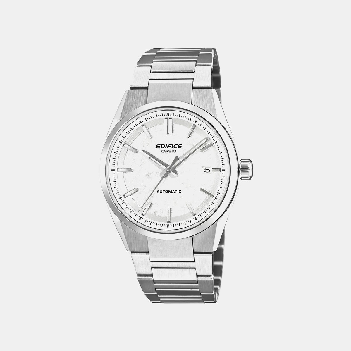 Edifice Men Automatic White Dial Analog Stainless Steel Watch ED703