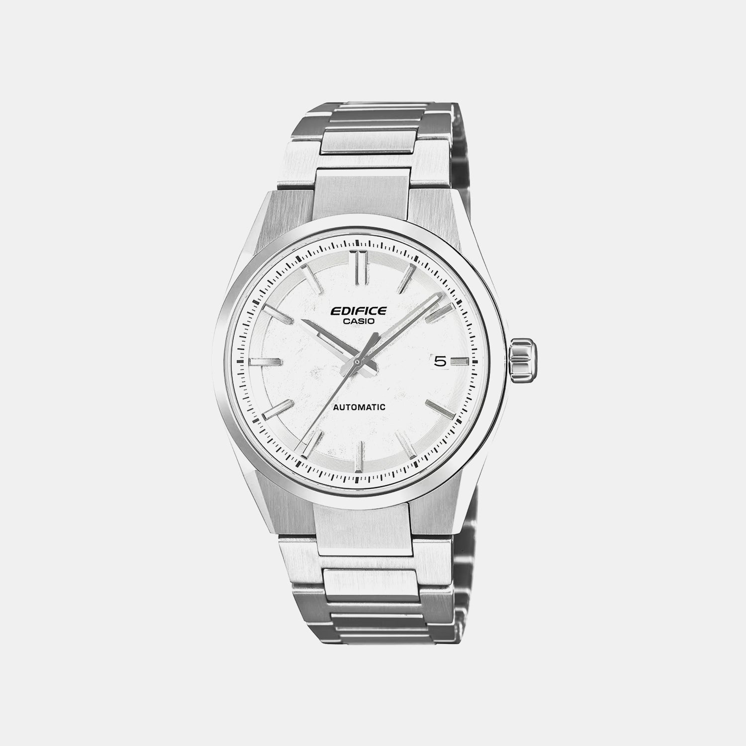 Edifice Men Quartz White Dial Analog Stainless Steel Watch ED703