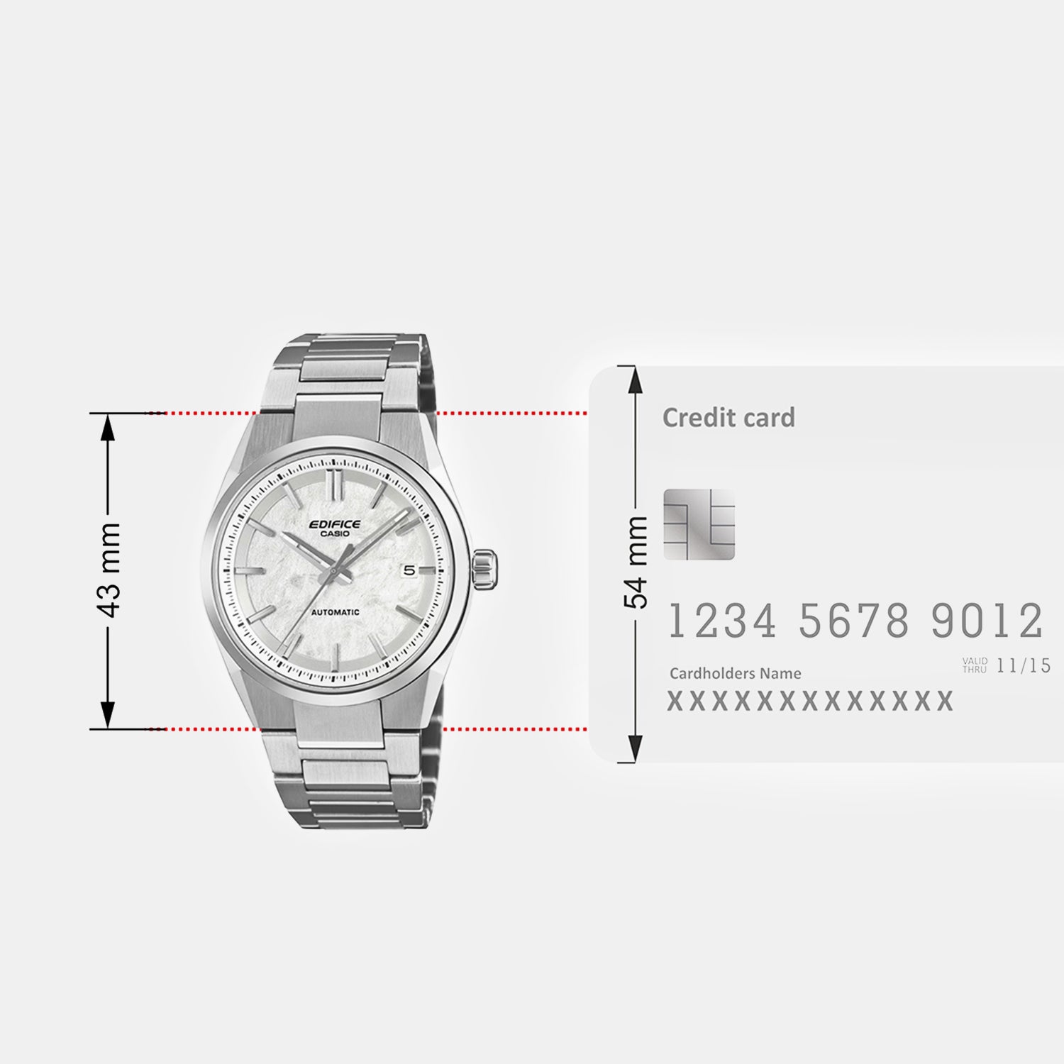 Edifice Men Quartz White Dial Analog Stainless Steel Watch ED703
