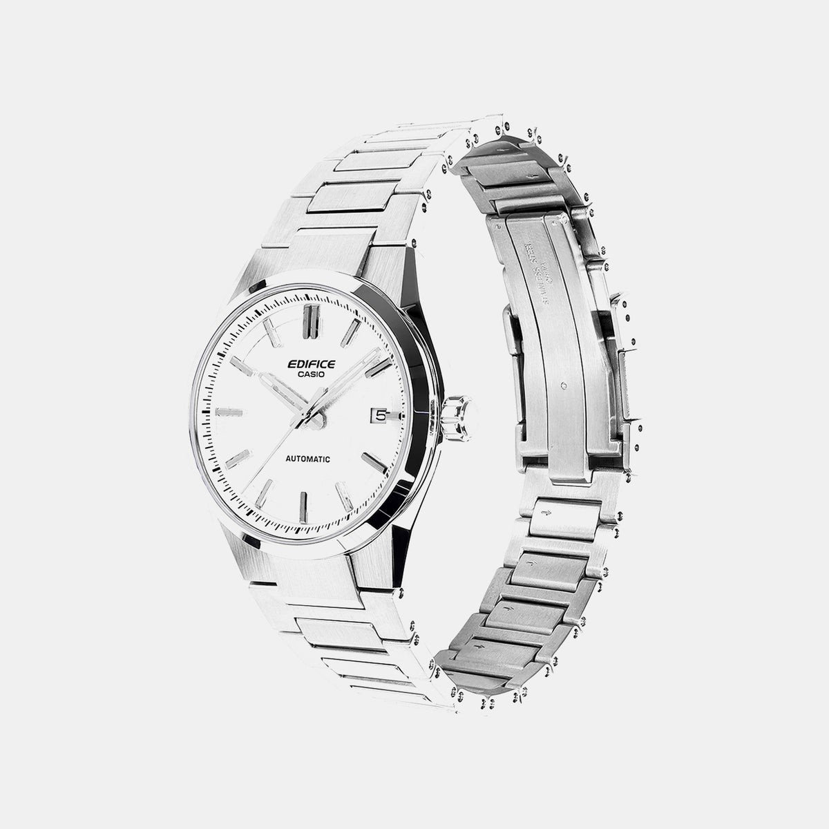 Edifice Men Automatic White Dial Analog Stainless Steel Watch ED703