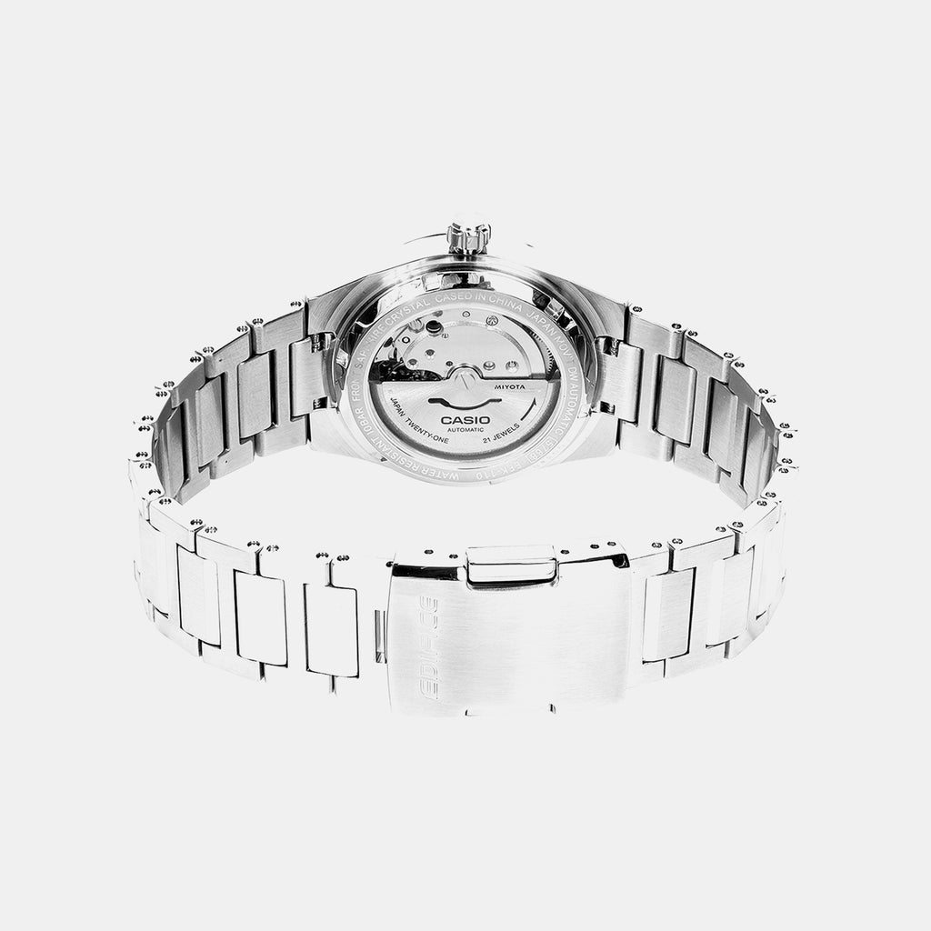 Edifice Men Quartz White Dial Analog Stainless Steel Watch ED703