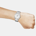 Edifice Men Quartz White Dial Analog Stainless Steel Watch ED703