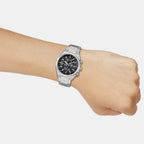 Edifice Men Solar Black Dial Chronograph Stainless Steel Watch ED717