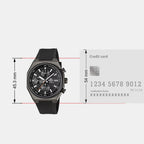 Edifice Men Solar Black Dial Chronograph Resin Watch ED718