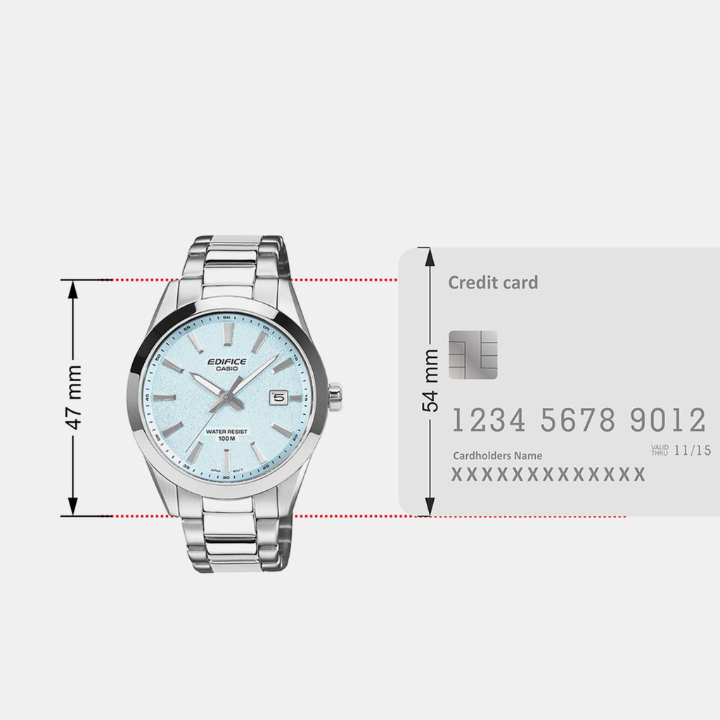 Edifice Men Quartz Blue Dial Analog Stainless Steel Watch ED715