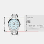 Edifice Men Quartz Blue Dial Analog Stainless Steel Watch ED715