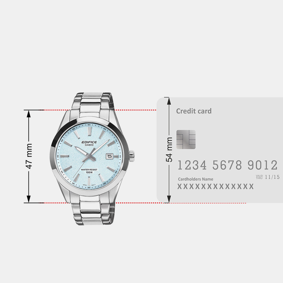 Edifice Men Quartz Blue Dial Analog Stainless Steel Watch ED715