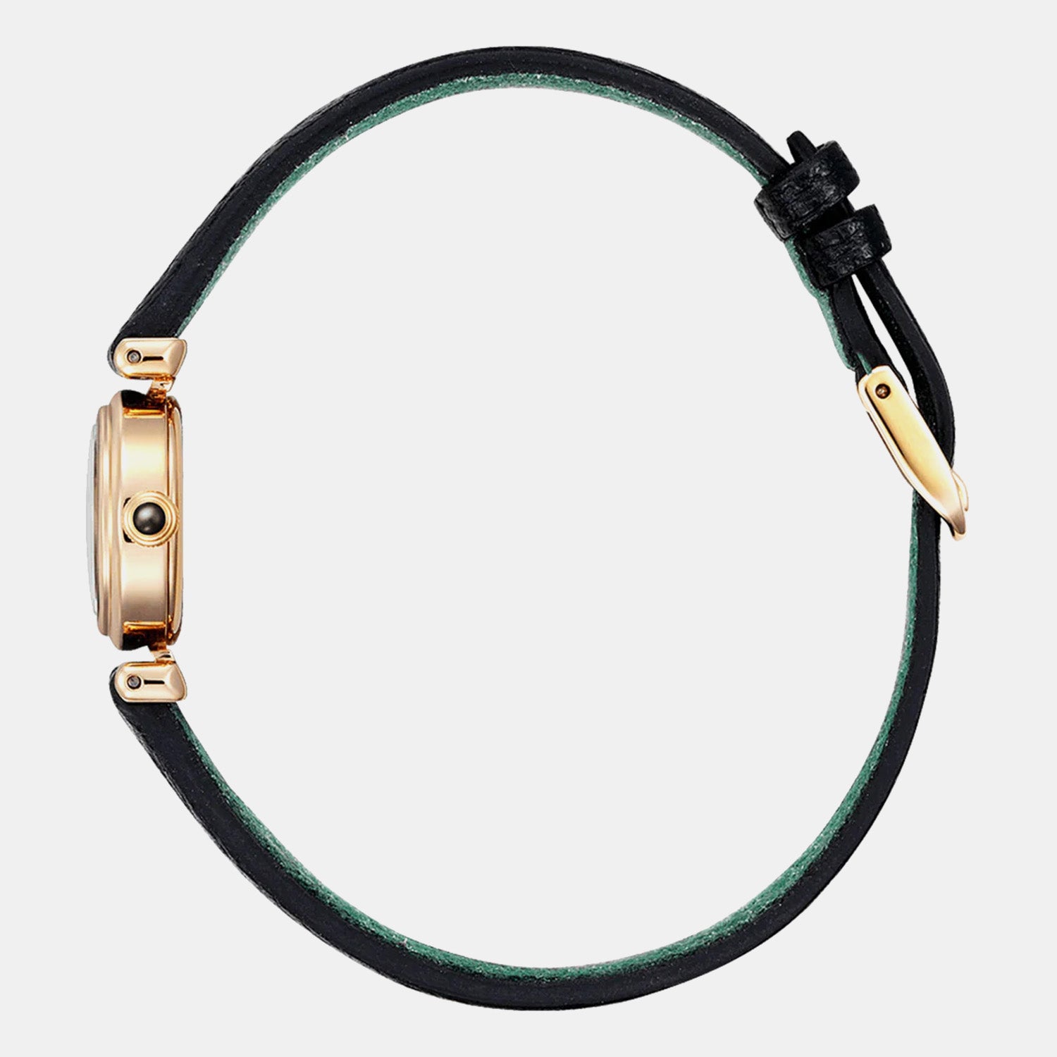 Eco-Drive Women Black Dial Analog Leather Watch EG7082-15E