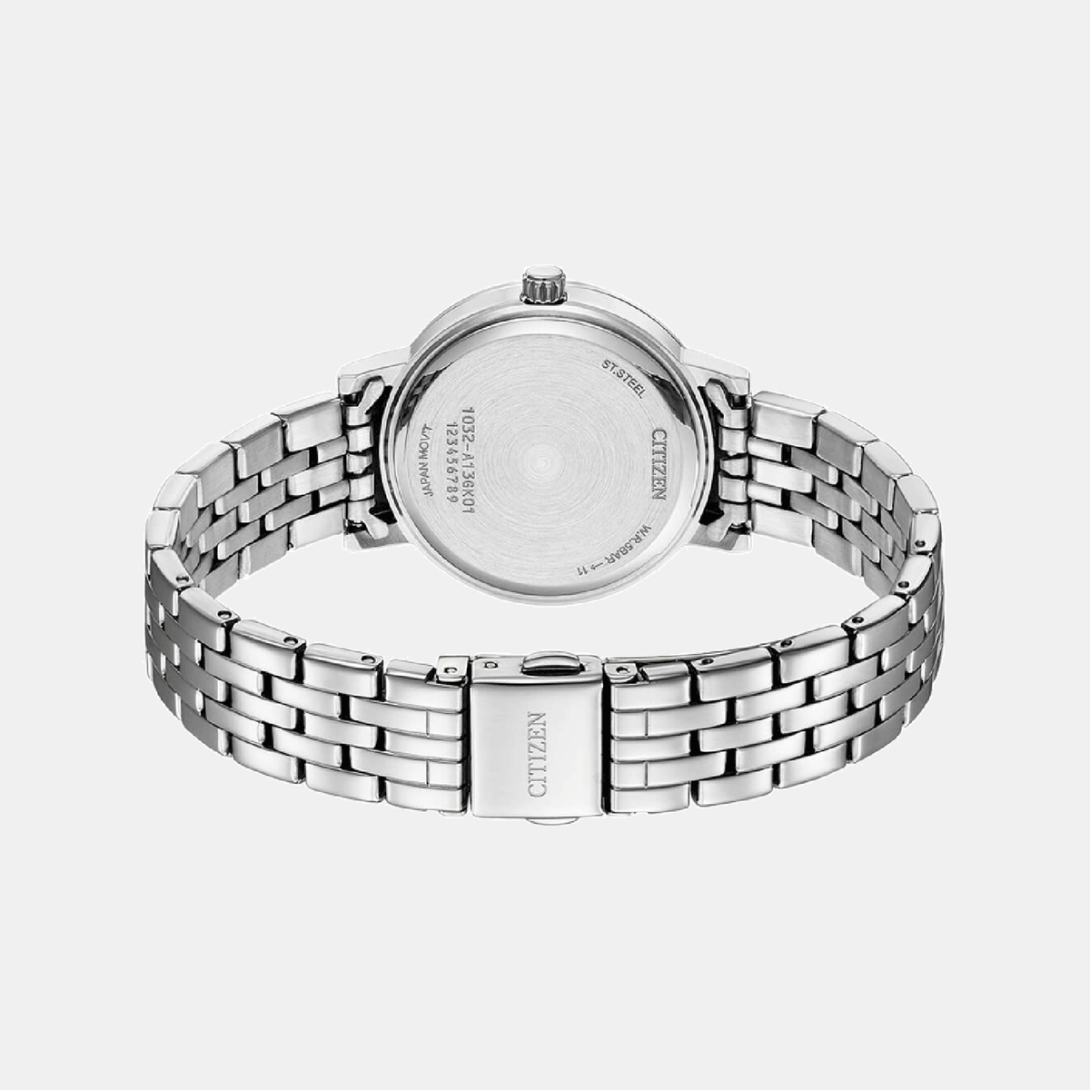 Women Quartz Peach Dial Analog Stainless Steel Watch EL3100-55W