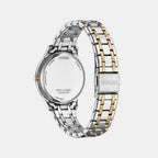 Eco-drive Women Quartz Silver Dial Analog Stainless Steel Watch EM0416-78A
