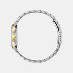 Women Quartz Ivory Dial Analog Stainless Steel Watch EM0506-77A