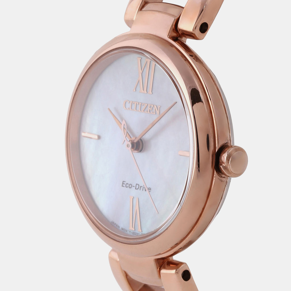 Eco-Drive Women Quartz Mother Of Pearl Dial Analog Stainless Steel EM0532-85D