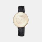 Citizen L Women Quartz Champagne Dial Analog Leather Watch EM0608-42X