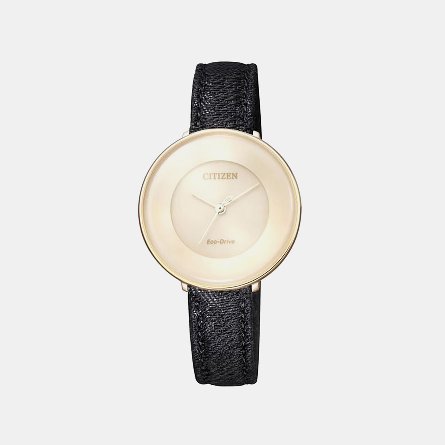 Citizen L Women Quartz Champagne Dial Analog Leather Watch EM0608-42X