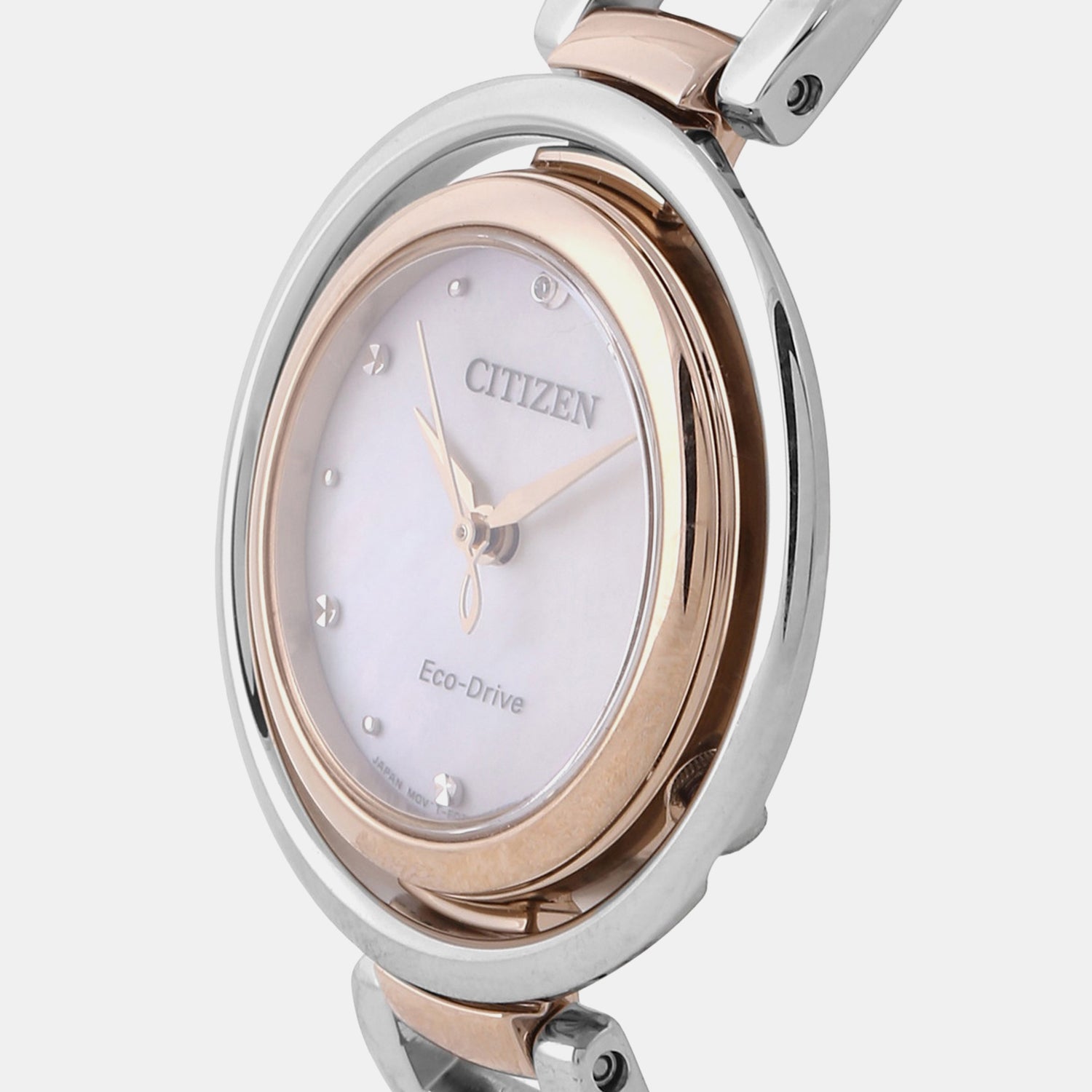Eco-Drive Women Quartz Mother Of Pearl Dial Analog Stainless Steel EM0666-89D